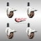 Service Caster 3 Inch 316SS High Temp Glass Filled Nylon 1-3/8 Inch Stem Caster Set Lock Brake SCC-SS316TTLEX20S314-GFNSHT-138-4 - alternate 2